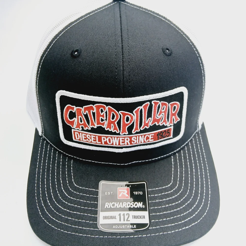 Caterpillar Black and White Trucker Cap